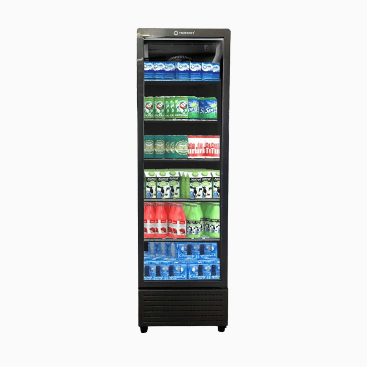 trufrost-visi-cooler-vc-400-italia Trufrost VC 400 Slim Italia black visi cooler front view.